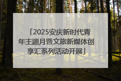 2025安庆新时代青年主题月暨文旅新媒体创享汇系列活动开展